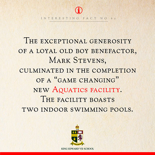 King Edward VII School - Mark Stevens Aquatic Centre