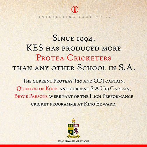 King Edward VII School - Protea cricketers